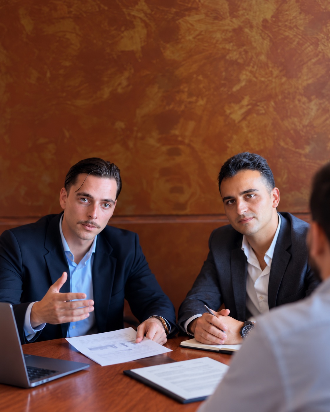 Miguel y Aleix durante una consulta de asesoramiento fiscal